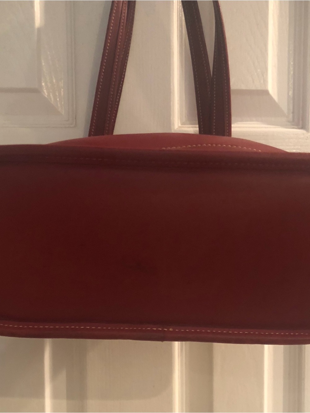 Leather Tote Bag in Deep Red - Picture 2 of 4
